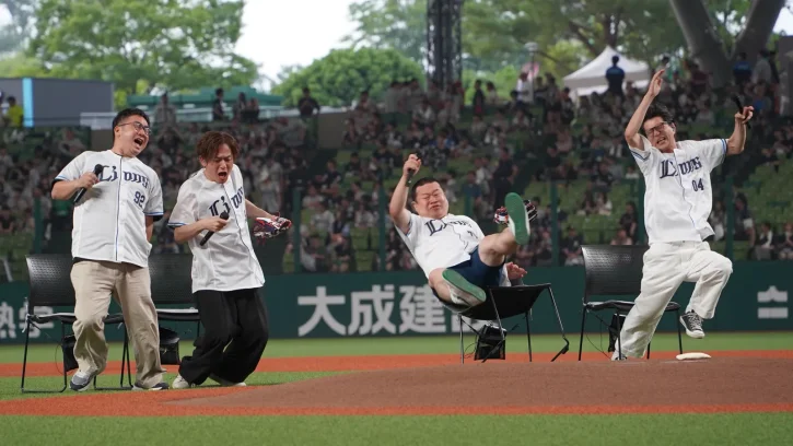 [Ravitt! x Pacific League 6 Teams] The "famous" electric shock chair appears at Belluna Dome!? Macho Aoki performs a perfect dance to the team song.